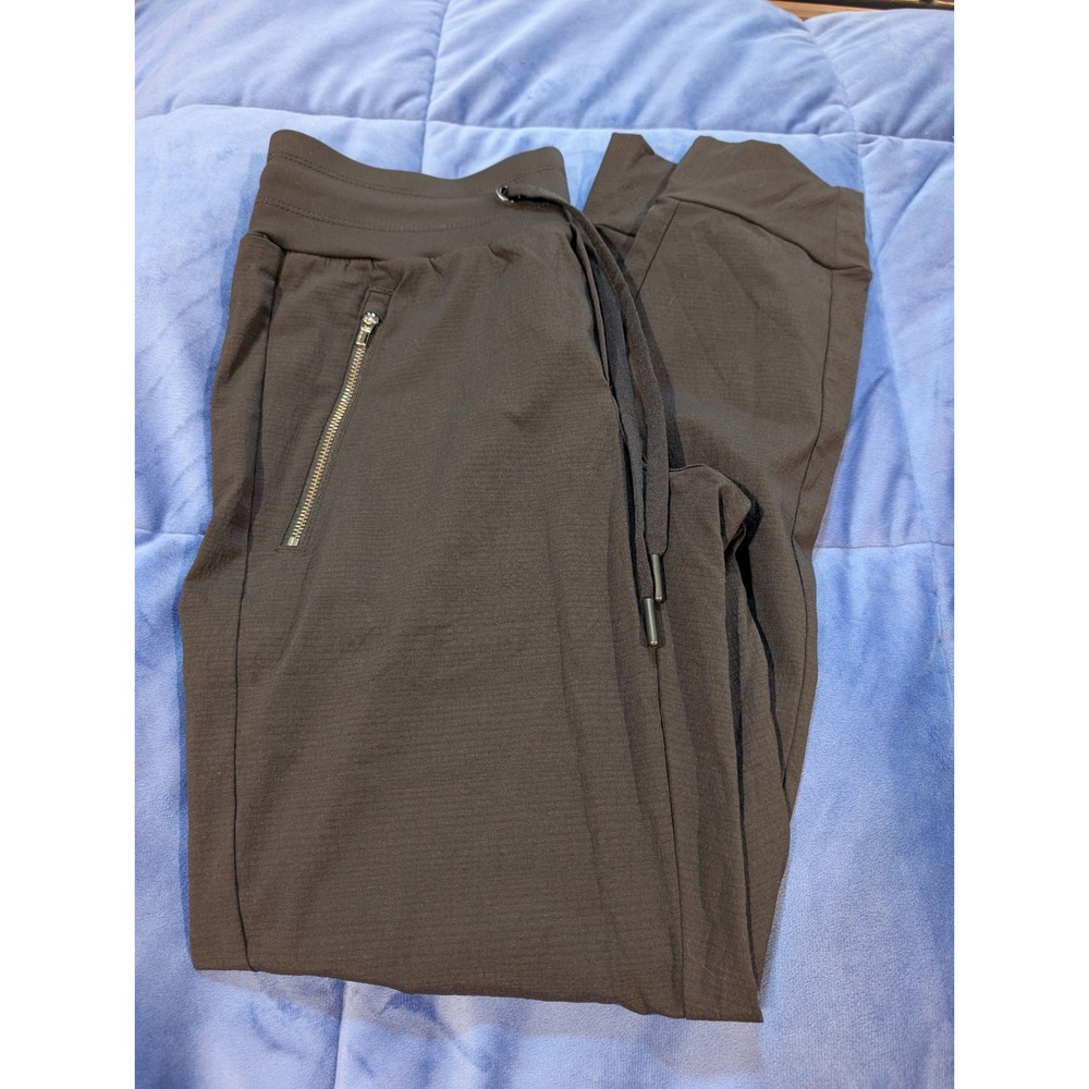 Athleta Trekkie North Jogger Women Size 0 Black Hiking Travel Pants Zipper